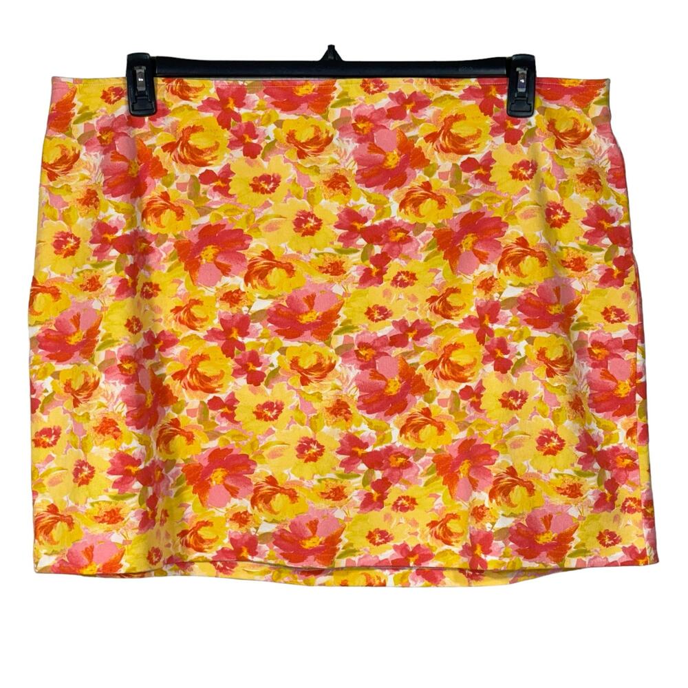Old Navy XX-Large Pixie Mini Skirt Floral Stretch Elastic Waist Multi-Color New